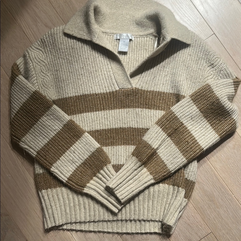 Striped Beige and Brown Sweater..purchased at Evereve.
